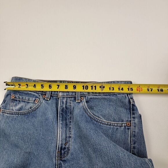 Vintage 90s Levis 505 Jeans Men 31x32 Blue Straight Leg Distressed Grunge - Picture 11 of 15